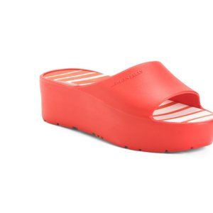 LEMON JELLY Red Made In Portugal Solis Platform Sandals